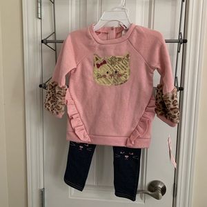 Little Lass Faux Fur 2 Piece